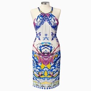 Roberto Cavalli Silk Halter Dress Made in Italy Size Small